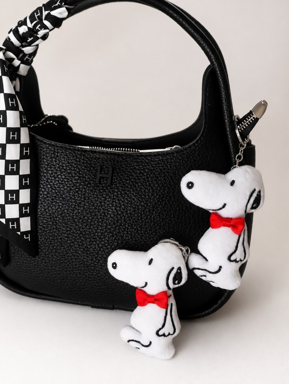 2pc Snoopy Bag Charm Keychain Bundle Plush Character For Purse Backpack Cute